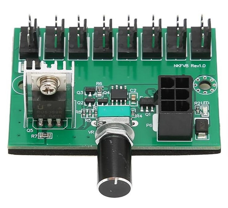 8 Way Fan Splitter - Flat 4 Pin