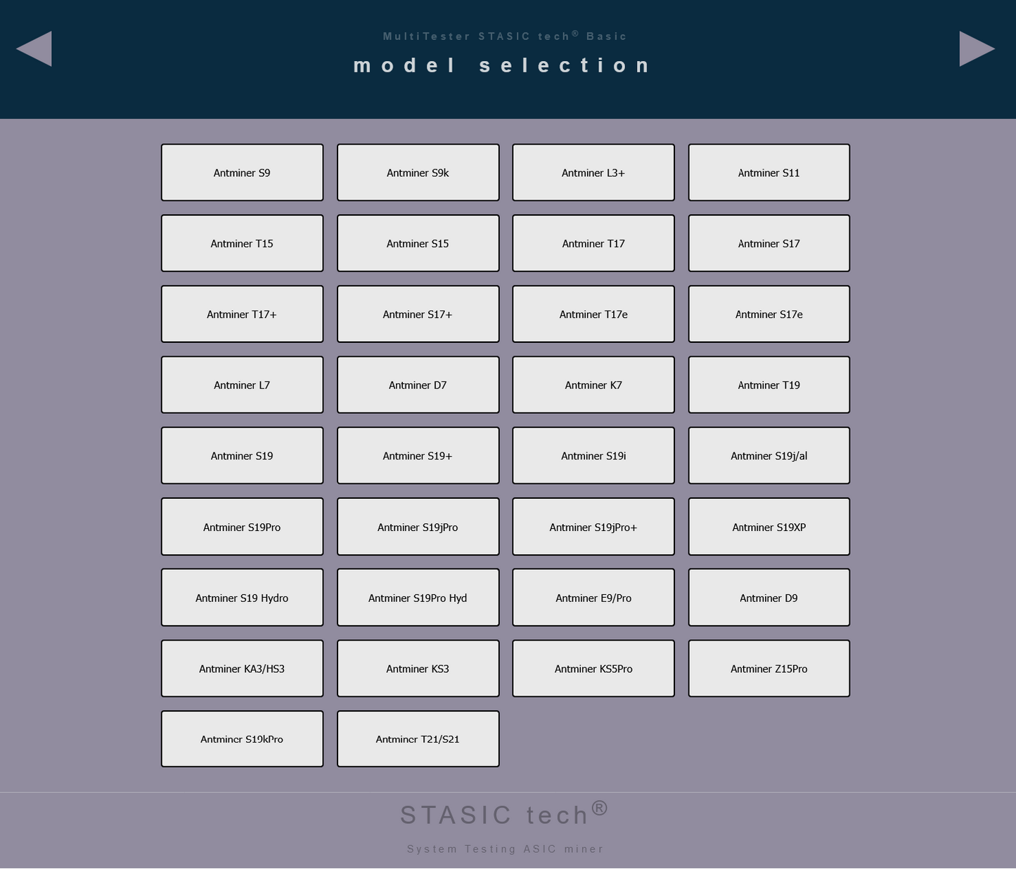 STASIC Tester - Basic
