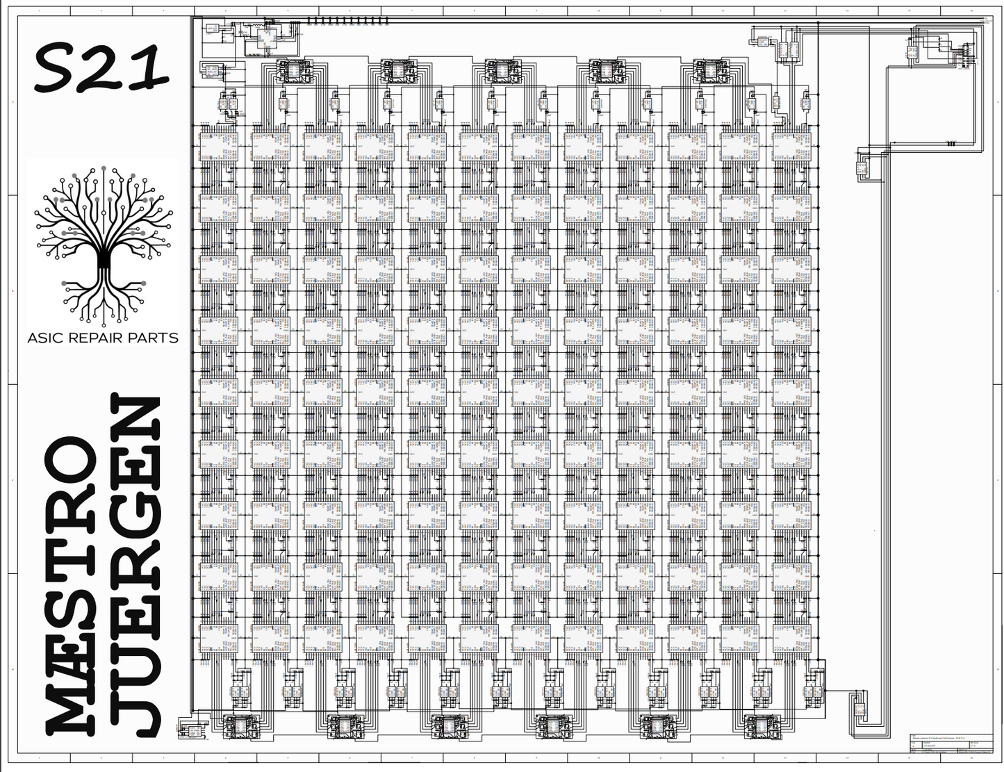 S19XP & S21 Hash Board Schematic Posters